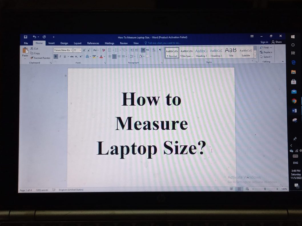 How To Measure Laptop Size